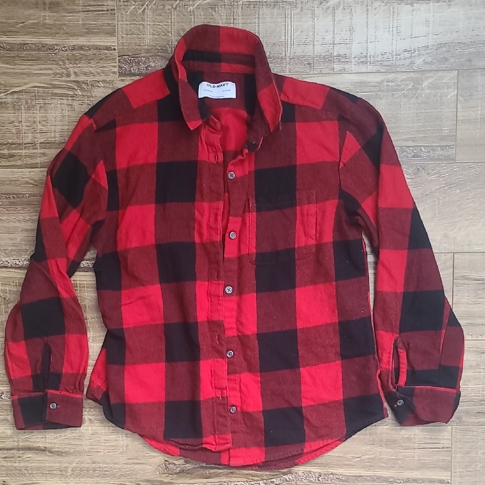 Red and Black Plaid Children's Shirt
